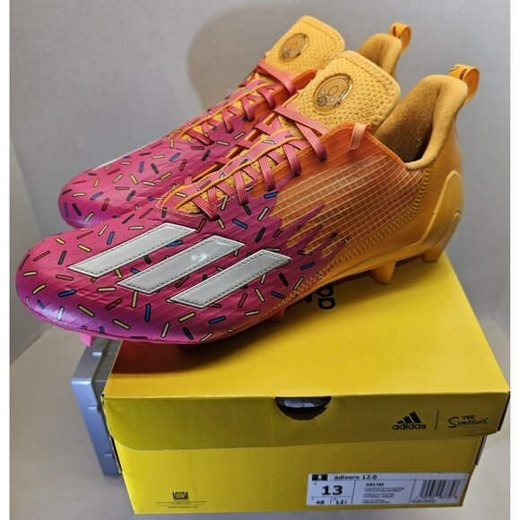 Adidas Men\'s Adizero 12.0 Simpsons Donut Football Cleats Size 13 main image 5
